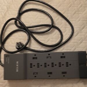 Belkin Gray Power Strip with Surge Protection
